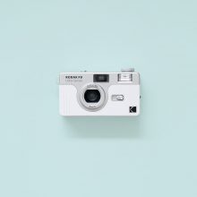 Kodak Ultra F8 Film Camera White Front Kodak Ultra F8 Film Camera White on teal background