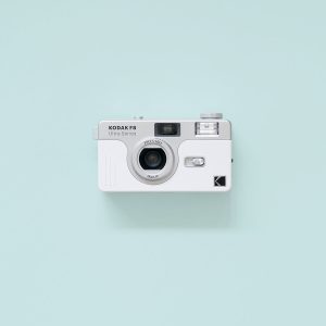Kodak Ultra F8 Film Camera White on teal background