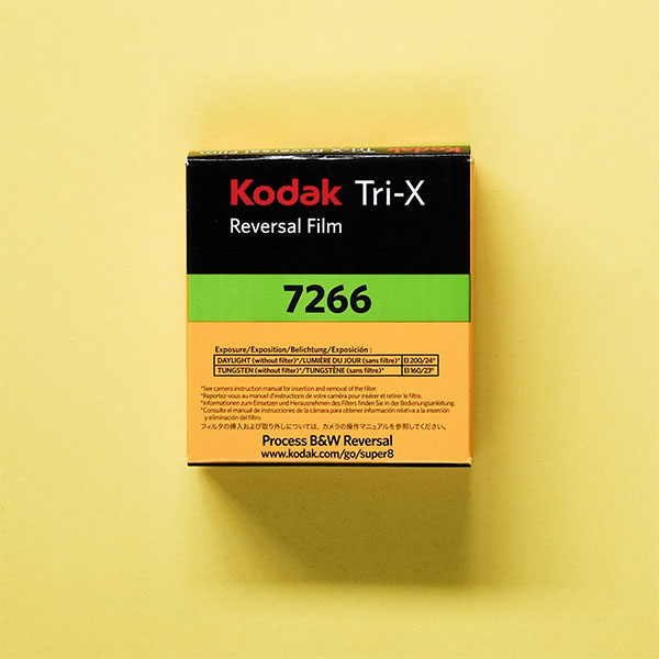 Kodak Tri-X 7266 Black and White Reversal Super 8 Film