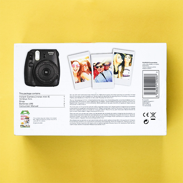 Fujifilm Instax Mini 8 Instant Camera with 10 Shots - Black