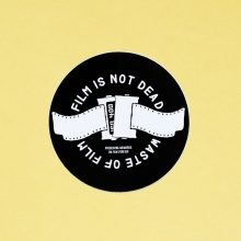 Film Is Not Dead Sticker Black Waste Of Film Sticker Set
