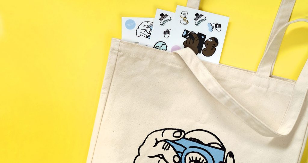 Bo Matteini X Parallax Bag and Sticker Set