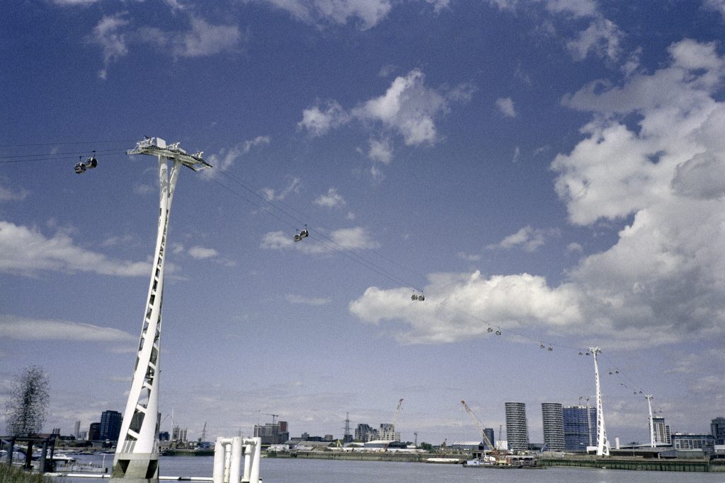 35mm Film Greenwich Peninsula Cable Cars