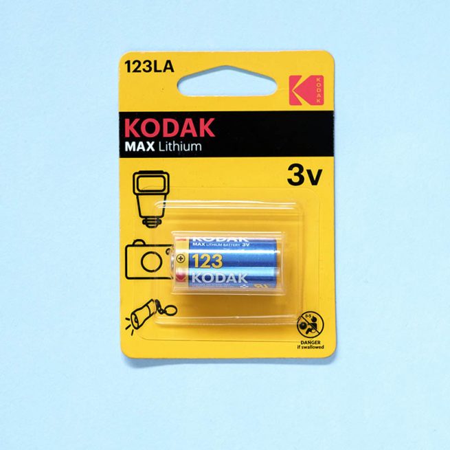 Kodak 123 3V Lithium Battery Parallax Photographic Coop