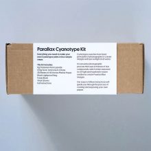 Parallax Cyanotype Kit Box Front Parallax Cyanotype Kit Box Front with Information