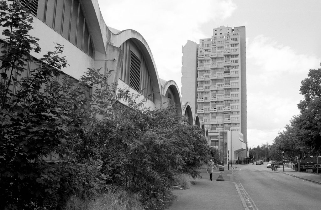 Fuji Acros II 35mm Contax G2 Vauxhall Bus Garage