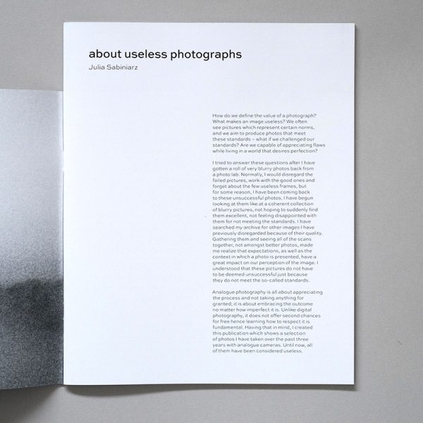 JULIA SABINIARZ About Useless Photographs 2