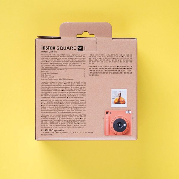 Fuji Instax Square SQ1 Instant Film Camera Terracotta Orange
