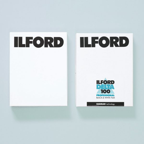 Ilford Obscura 4×5 Pinhole Camera Delta 100 Film 3 Delta 100 and empty box