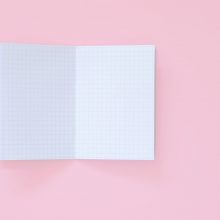 Parallax Kraft Notebook Pink Grid