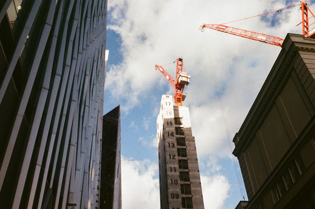 Buliding Site near Victoria Station London Fuji C200 Film