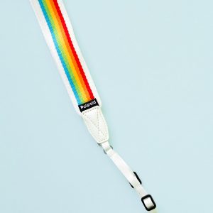 Polaroid Camera Strap Flat Rainbow White - Parallax