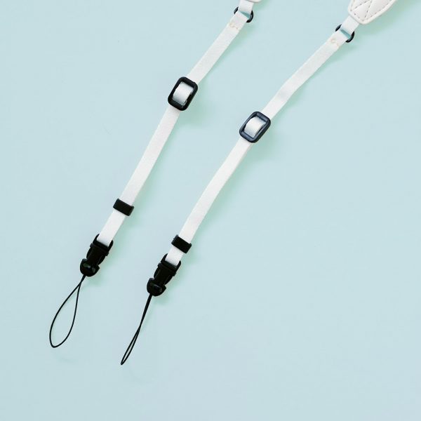 Polaroid Camera Strap Flat White Connectors Polaroid Camera Strap Flat Rainbow White