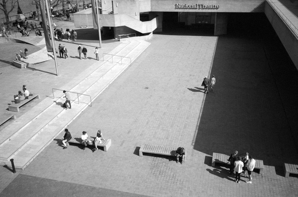 National Theatre on Potsdam Kino 35mm black and white film