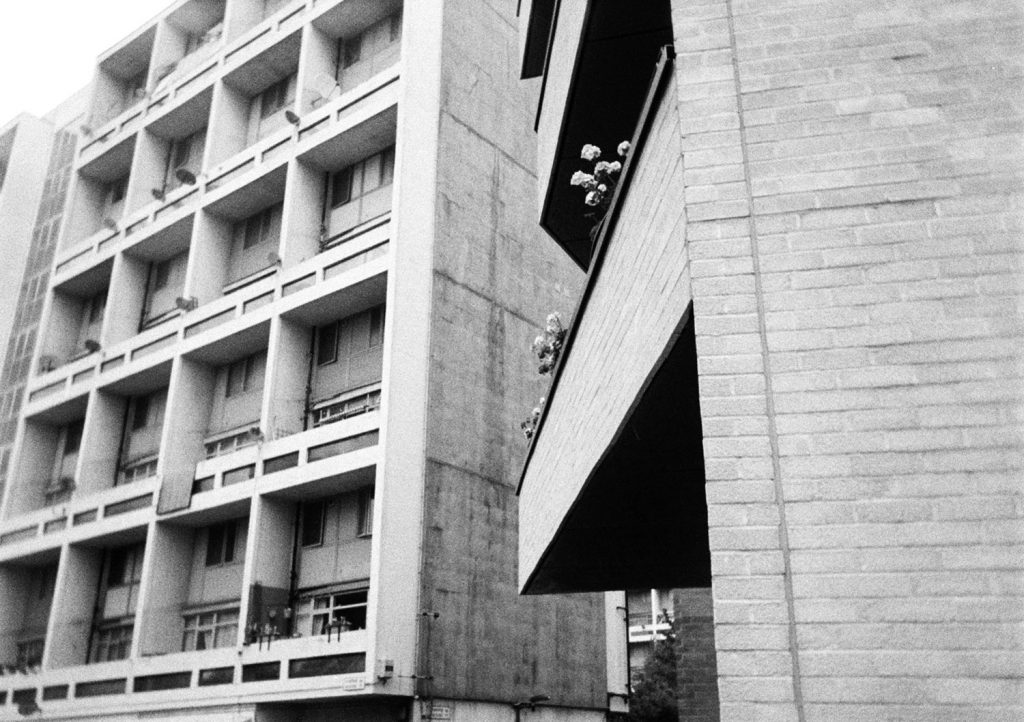 Loughborough Junction Estate Half Frame Black and White Film