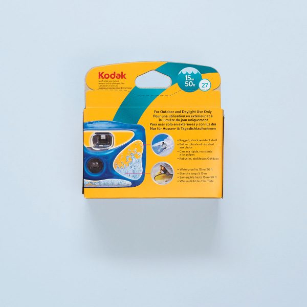 Kodak Sport Waterproof Disposable Camera Box Back Kodak Sport Waterproof Disposable Film Camera 27 Exposures