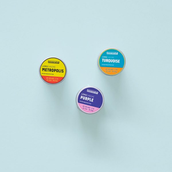 Lomography Analogue Trio 35mm Film Metropolis Purple Turquoise