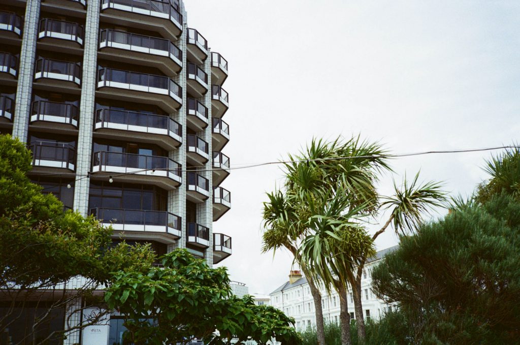 Building and Palm Trees Eastbourne 35mm Film