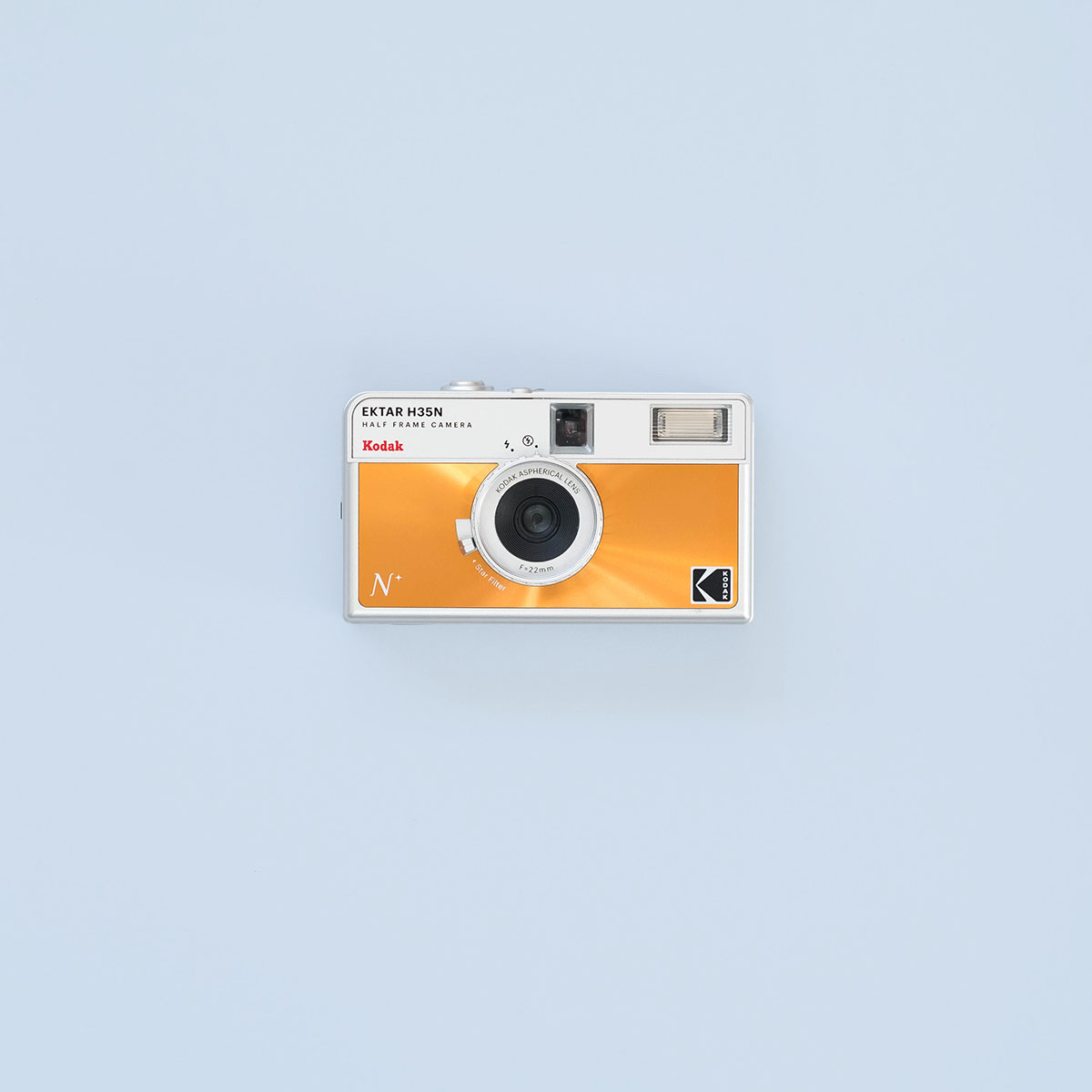 Kodak H35N Half Frame 35mm Film Camera w/Flash - Orange/Silver