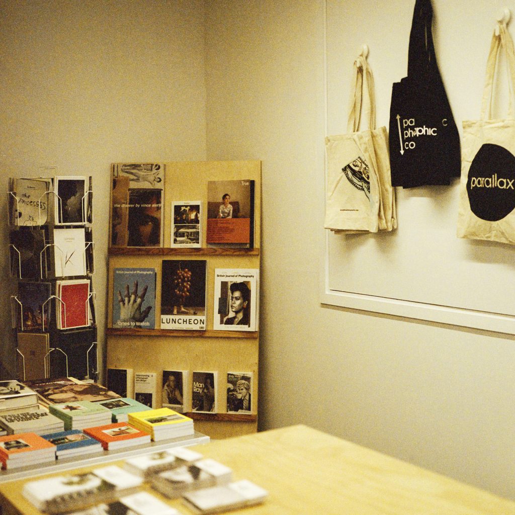 Books Magazines and Bags at Parallax Photographic Coop in Brixton