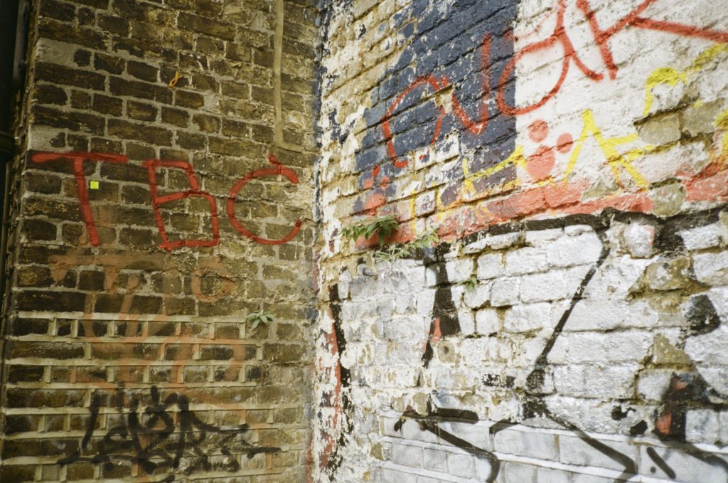 Grafitti on 35mm colour film