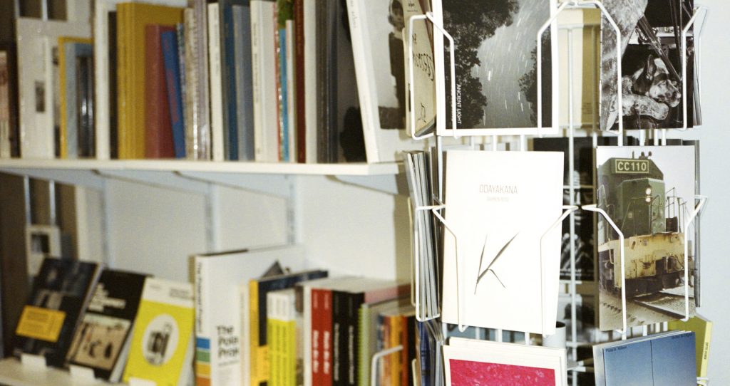 Photofusion Book Fair 2025 - Books and Zines on the shelves at Parallax Photographic Coop