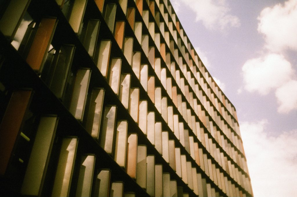 Colourful building taken on 35mm film