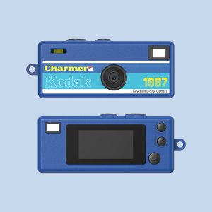Kodak Charmera Camera blue on a blue background