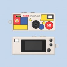 Kodak Charmera White Kodak Charmera Camera White on a blue background