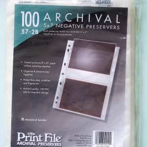 Printfile 5x7 Negative Storage Pages 57-2B 100 Sheets