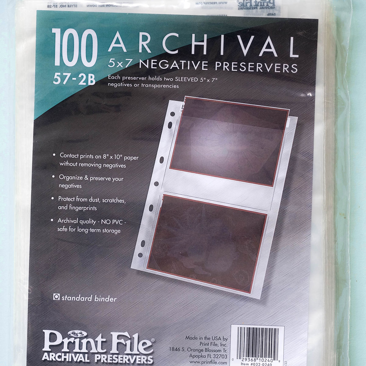 Printfile 57-2B Printfile 5x7 Negative Storage Pages 57-2B 100 Sheets
