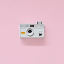 Kodak Ultra i60 Film Camera Light Green Front Flash Kodak i60 35mm Film Camera Green flash up on pink background