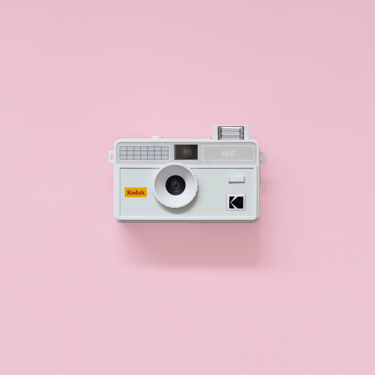 Kodak Ultra i60 Film Camera Light Green Front Flash Kodak i60 35mm Film Camera Green flash up on pink background