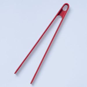 Silicone Coated Metal Print Tongs Red