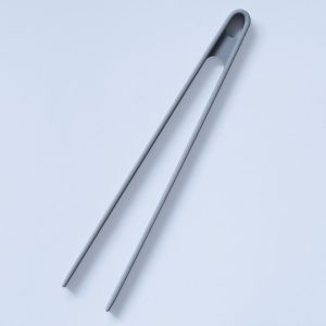 Silicone Coated Metal Print Tongs Grey