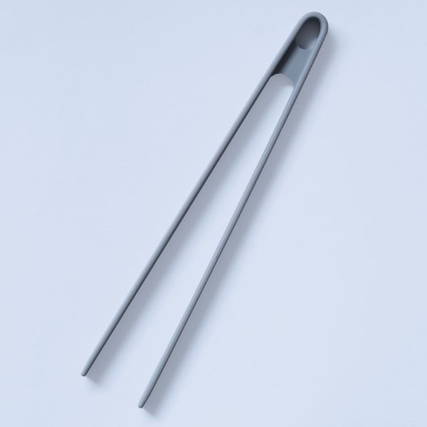 Silicone Coated Metal Print Tongs Grey