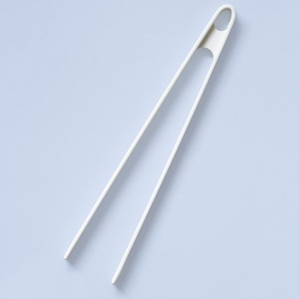 Silicone Coated Metal Print Tongs White